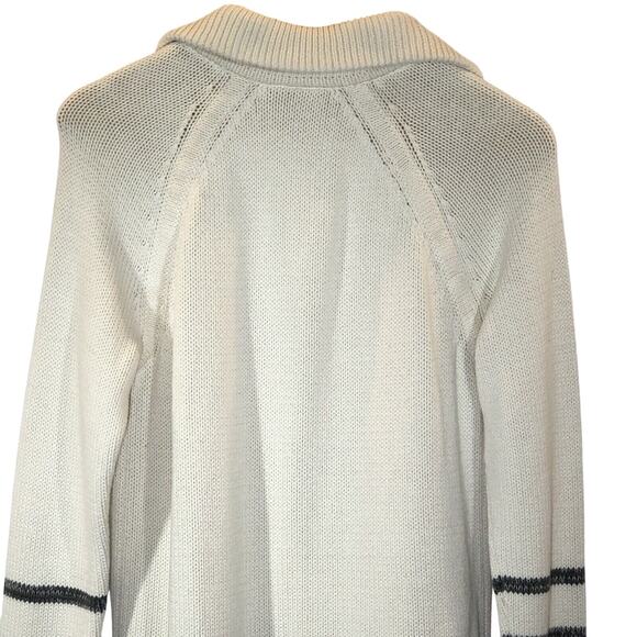 GAP Coastal Striped Hooded Toggle Cardigan | Long Knit Sweater Coat | S - Picture 11 of 11